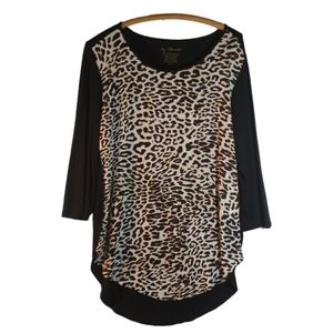 Chicos Leopard Print Tunic Top